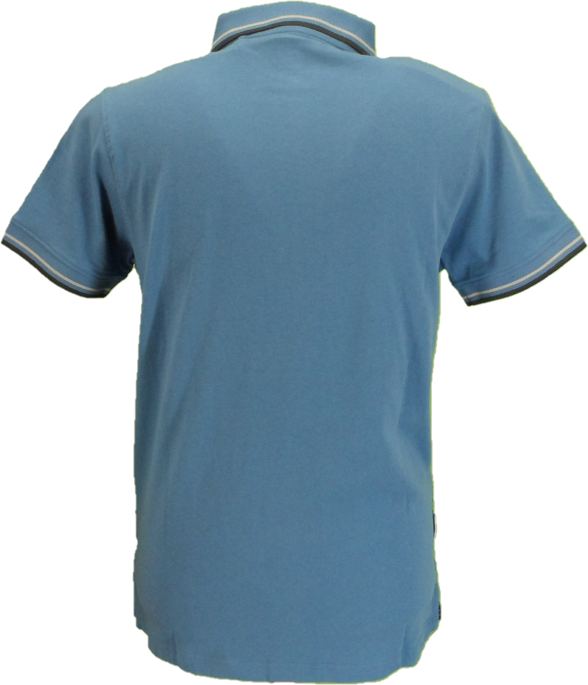 Lambretta Mens Dark Blue Houndstooth Print Cotton Polo Shirts
