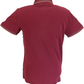 Lambretta Burgundy Retro Target Logo 100% Cotton Polo Shirts
