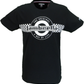 Lambretta Mens Black Target Check T Shirt