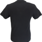 Trojan Records Mens Black Applique Houndstooth Jacquard T-Shirt