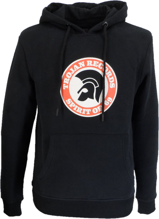 Trojan Mens Spirit of 69 Hoodie  Black Hooded Top