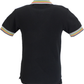 Trojan Mens Black Oxford Collar Zip Pique Polo Shirt