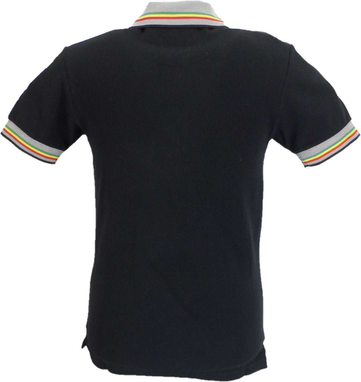 Trojan Mens Black Oxford Collar Zip Pique Polo Shirt