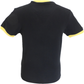 Trojan Mens Black Retro Ringer Striped  T Shirt