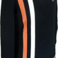 Trojan Mens Black Textured Racing Stripe Fine Gauge Turtle Neck
