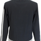 Trojan Mens Black Chequerboard Stripe Retro Track Tops