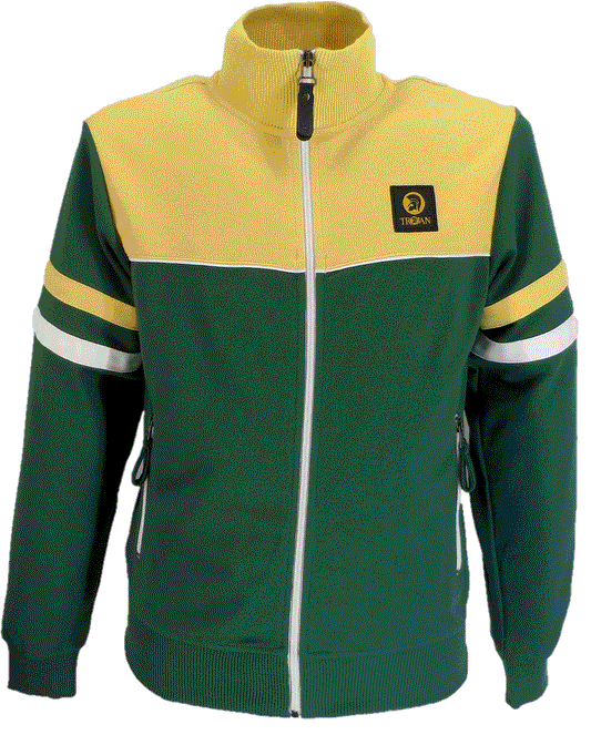 Trojan Mens Green Panel Track Tops