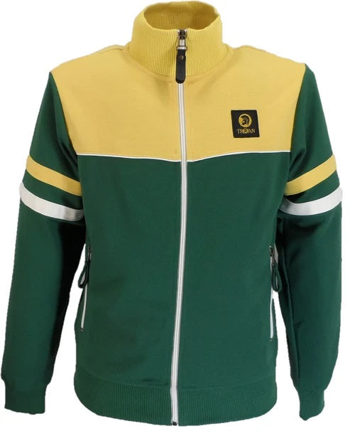 Trojan Mens Green Panel Track Tops