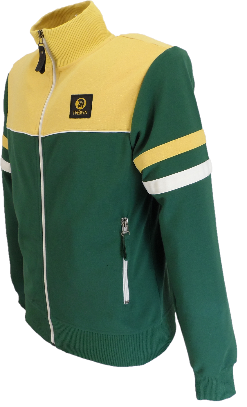 Trojan Mens Green Panel Track Tops