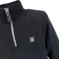 Trojan Mens Black Quarter Zip Trim Sweat Shirt