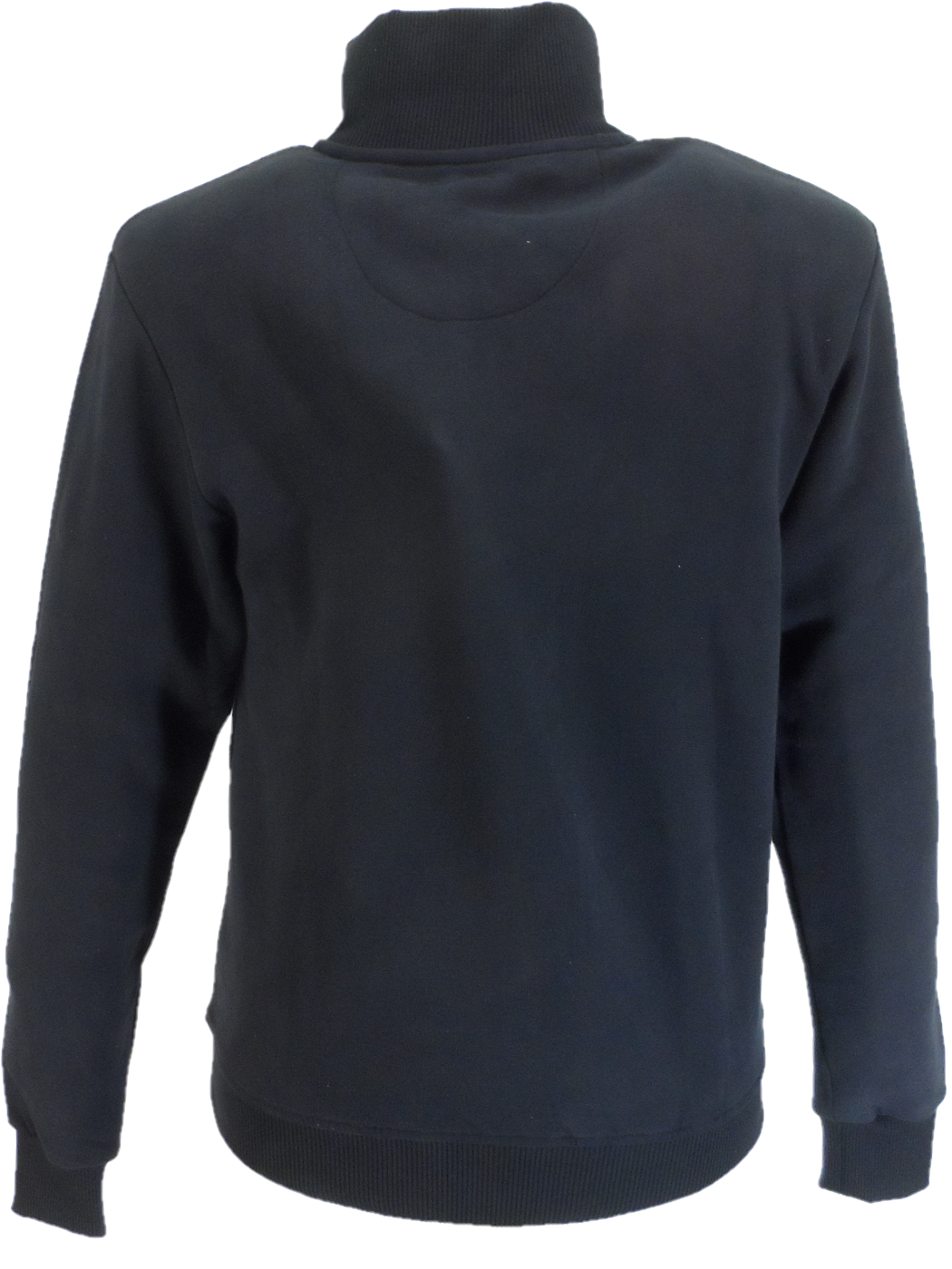 Trojan Mens Black Quarter Zip Trim Sweat Shirt