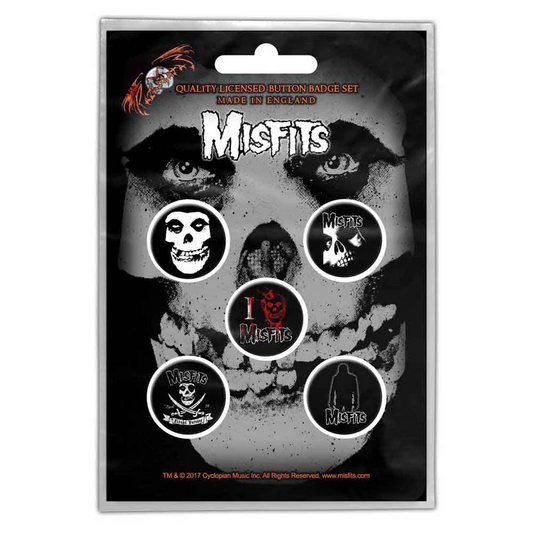 The Misfits Button Badge 5 Pack Set