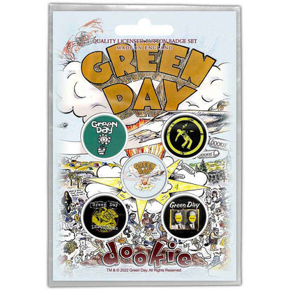 Green Day Button Badge 5 Pack Set