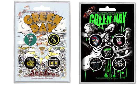 Green Day Button Badge 5 Pack Set