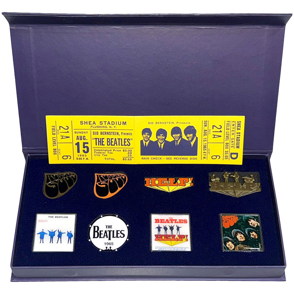 Official licensed The Beatles Metal Pin 8 Badge Set