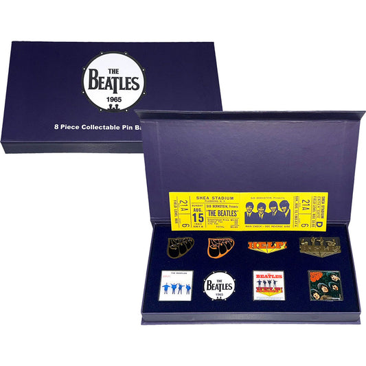 Official licensed The Beatles Metal Pin 8 Badge Set