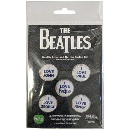 The Beatles 5 Badges Sets