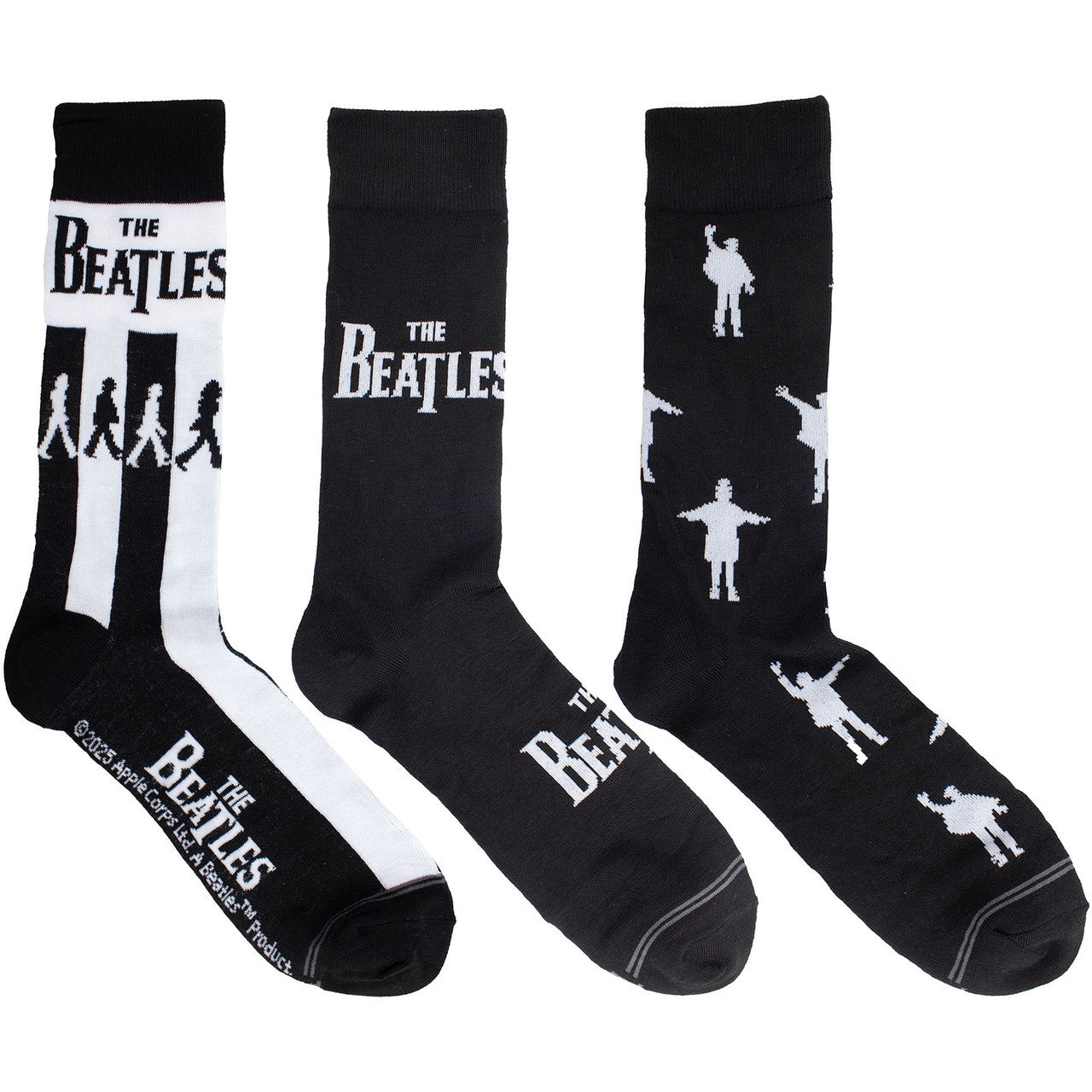 Mens Officially Licensed Tin Of 3 Pairs of The Beatles Socks
