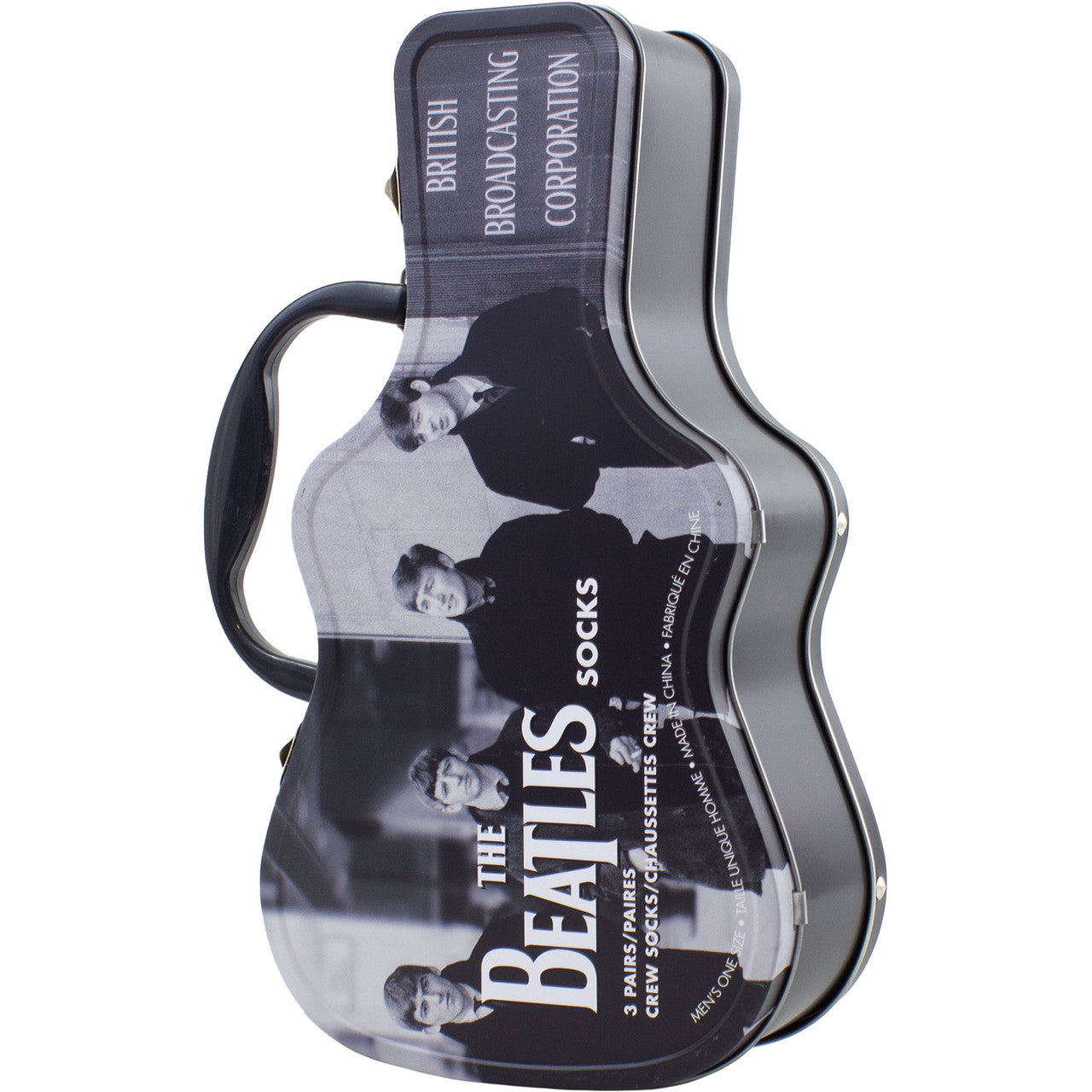 Mens Officially Licensed Tin Of 3 Pairs of The Beatles Socks