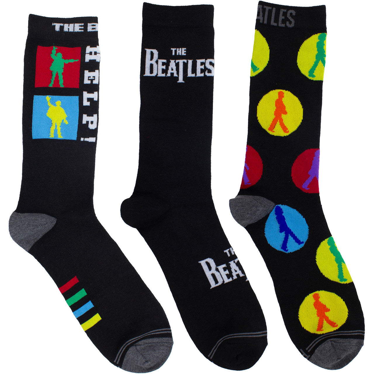 Mens Officially Licensed Tin Of 3 Pairs of The Beatles Socks