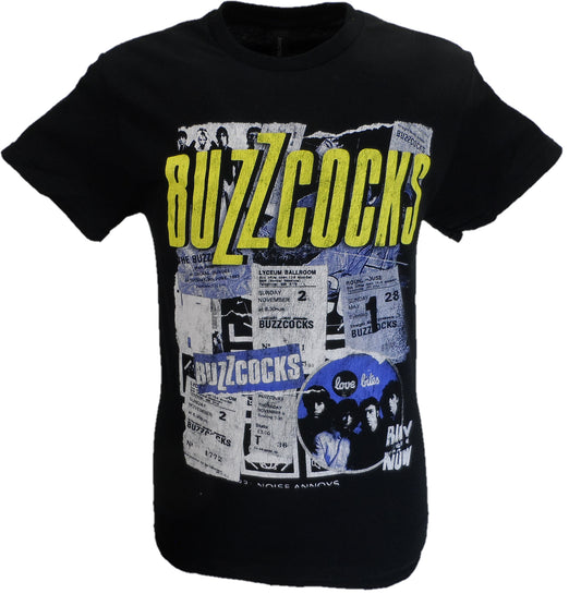 Mens Black Official Buzzcocks Collage T Shirt