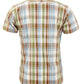 Relco Mens Sky/Green/Brown Multi Check Short Sleeved Button Down Shirts