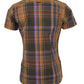 Plaid shirt with short sleeves on a white background