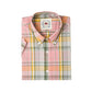 Relco Mens Pink Checked Short Sleeved Button Down Shirts