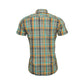 Relco Mens Green Check Short Sleeved Vintage/Retro Button Down Shirts