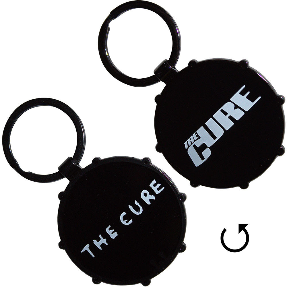 The Cure Metal Double-Sided Logos Drum Key Ring