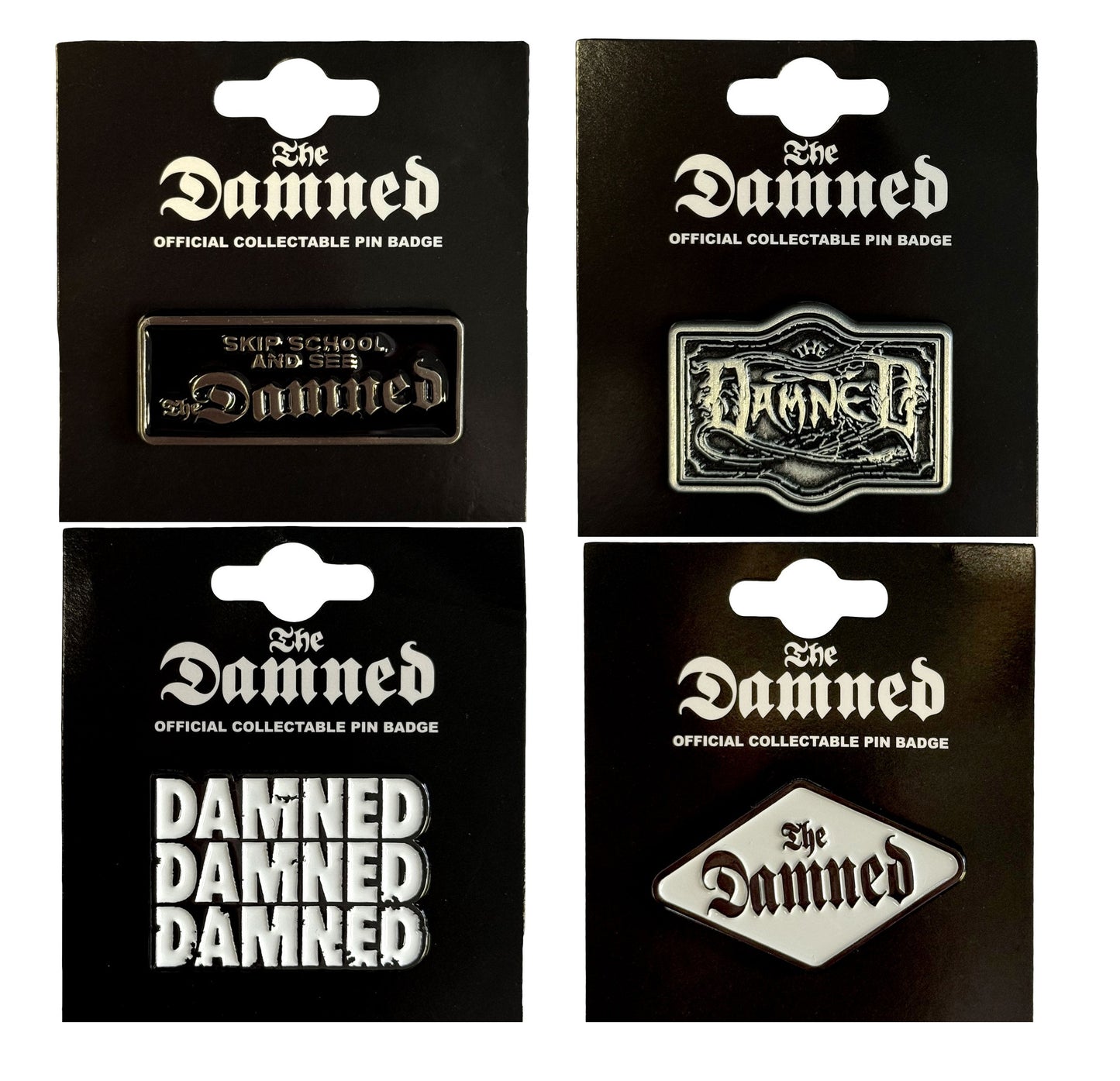 Classic The Damned Metal Badges