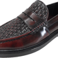 Delicious Junction Brummel Oxblood Real Basket Weave Penny Loafer