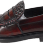 Delicious Junction Brummel Oxblood echter Korbgeflecht-Pennyloafer