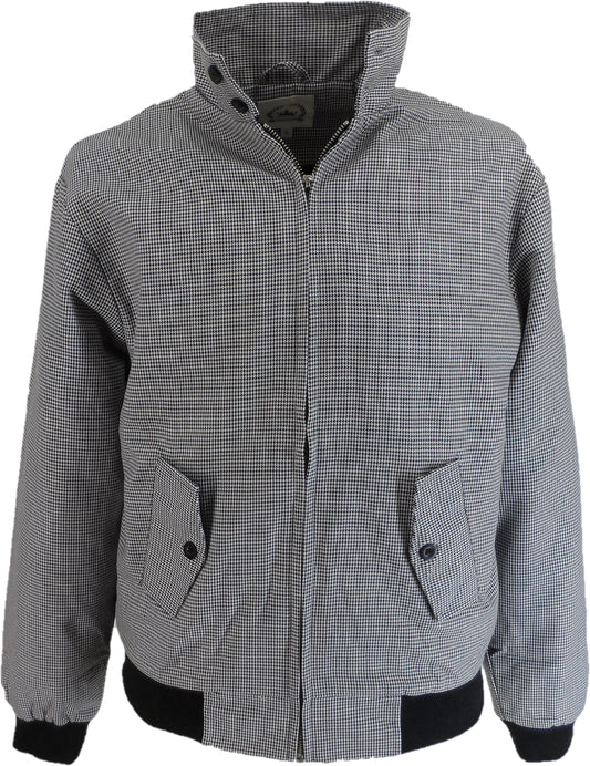 Relco Mens Dogtooth Harrington Jacket