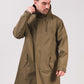 Lambretta Mens Khaki Green Ripstop Waterproof Parka