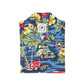 Relco Mens Retro Car Print Hawaiian Bowling Shirt