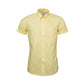 Relco Mens Lemon Oxford Cotton Short Sleeved Retro Mod Button Down Shirt