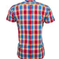 Relco Mens Multi Check Short Sleeved Button Down Shirts