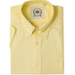 Relco Mens Lemon Oxford Cotton Short Sleeved Retro Mod Button Down Shirt