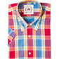 Relco Mens Multi Check Short Sleeved Button Down Shirts