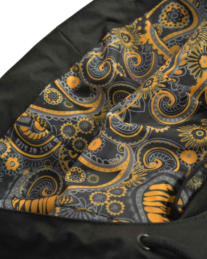 Lambretta Mens Black Retro Waterproof Fishtail Parka