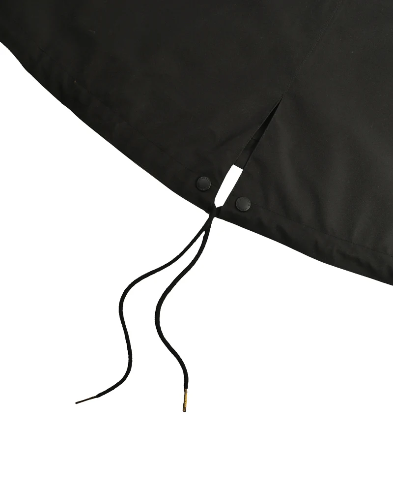 Lambretta Mens Black Retro Waterproof Fishtail Parka