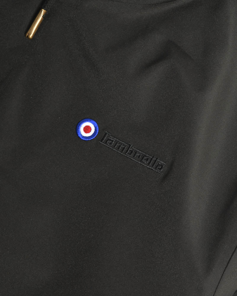 Lambretta Mens Black Retro Waterproof Fishtail Parka