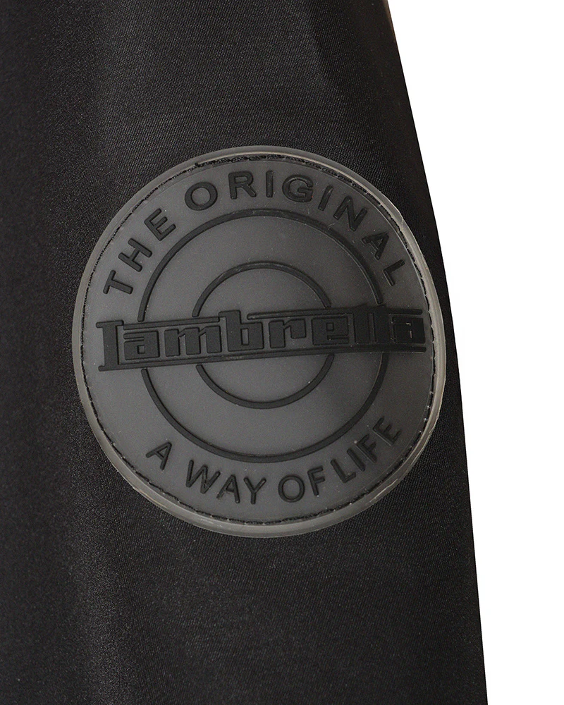 Lambretta Mens Black Retro Waterproof Fishtail Parka