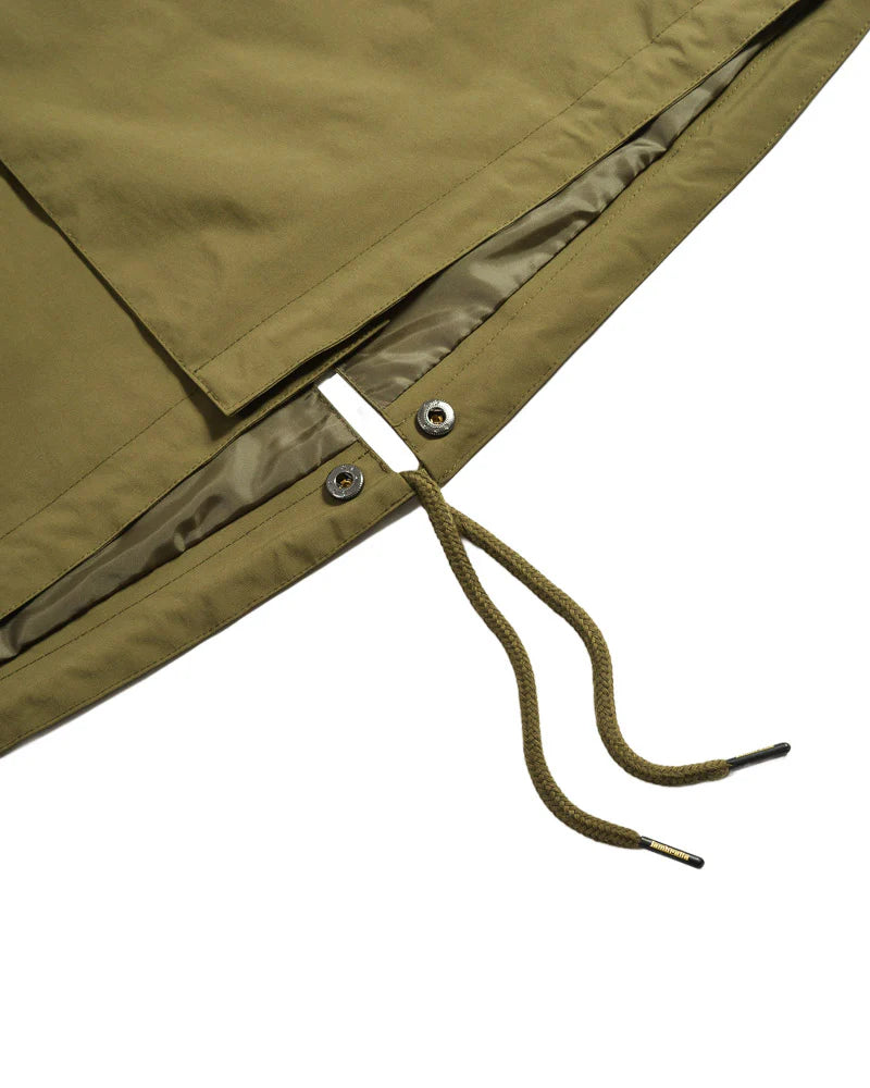 Lambretta Mens Khaki Green Ripstop Waterproof Parka