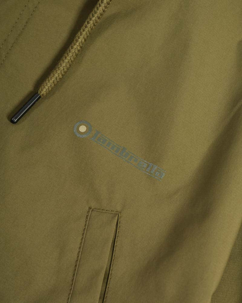 Lambretta Mens Khaki Green Ripstop Waterproof Parka
