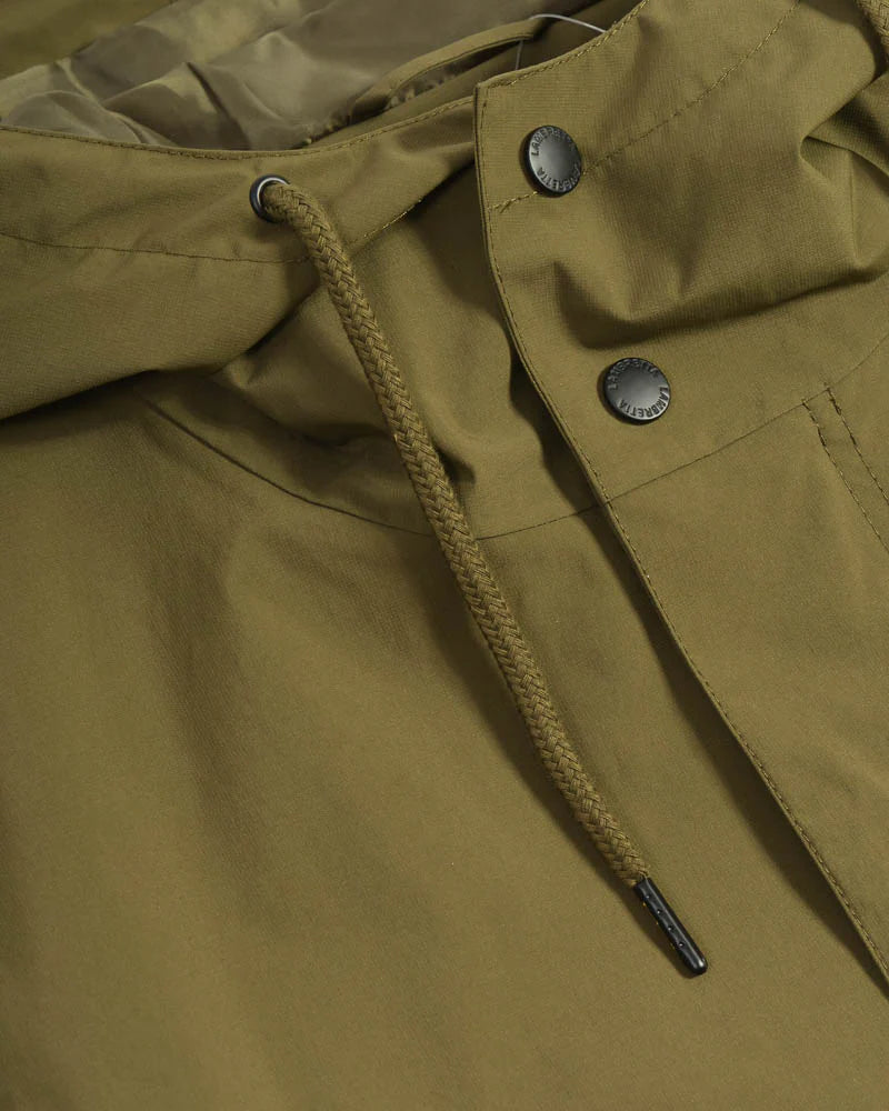 Lambretta Mens Khaki Green Ripstop Waterproof Parka