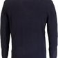 Lambretta Mens Black Gold Tipped Collar Knitted Polo Shirt
