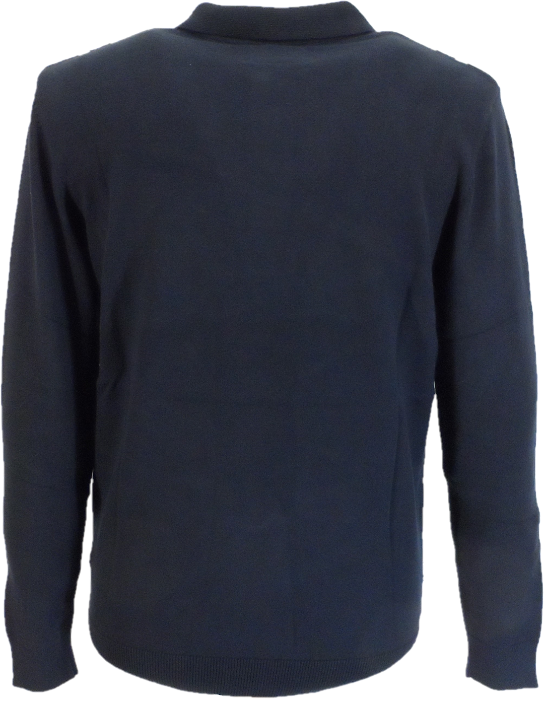 Lambretta Mens Navy Blue Striped Knitted Polo Shirt