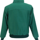 Green jacket shown from the back on a white background